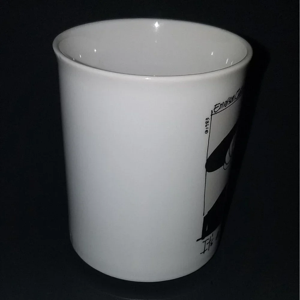 VTG It's A Jungle Out There Mug Emerson Quillin Enesco Korea 1983 Black White